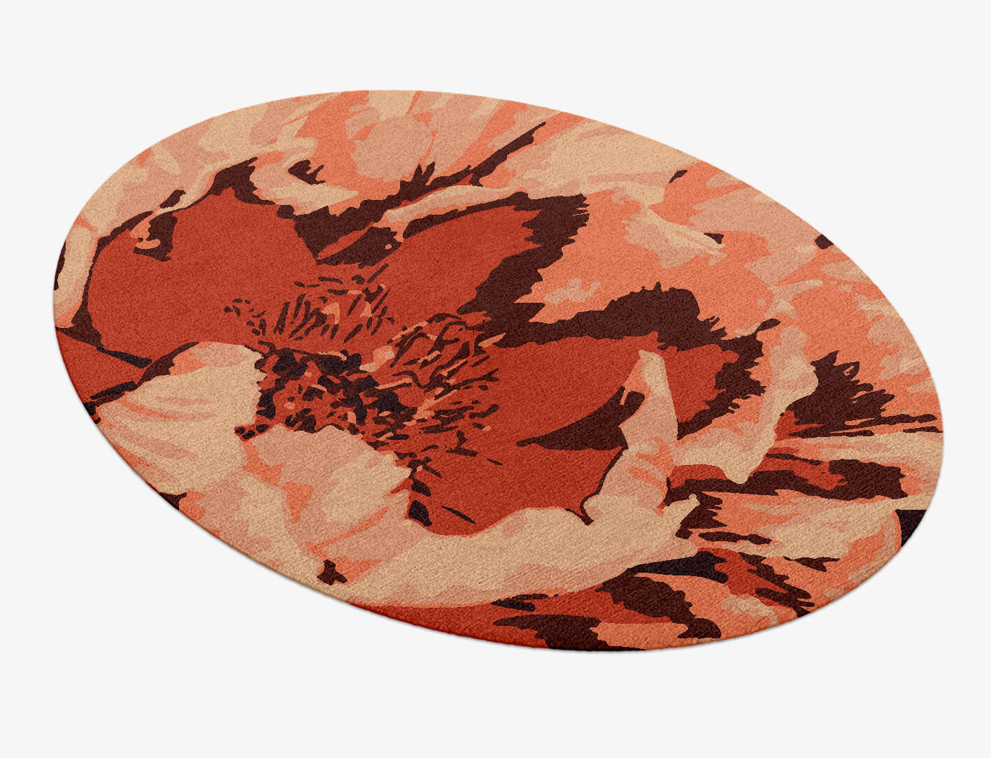 Moiety Floral Oval Hand Knotted Tibetan Wool Custom Rug by Rug Artisan