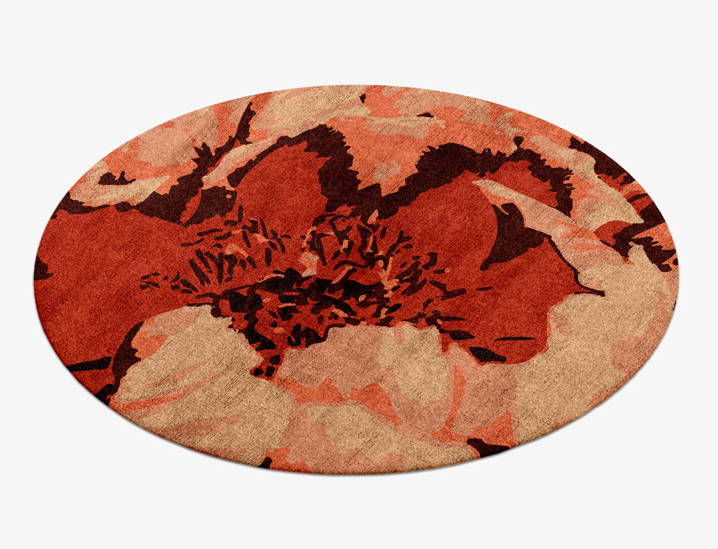 Moiety Floral Round Hand Knotted Bamboo Silk Custom Rug by Rug Artisan