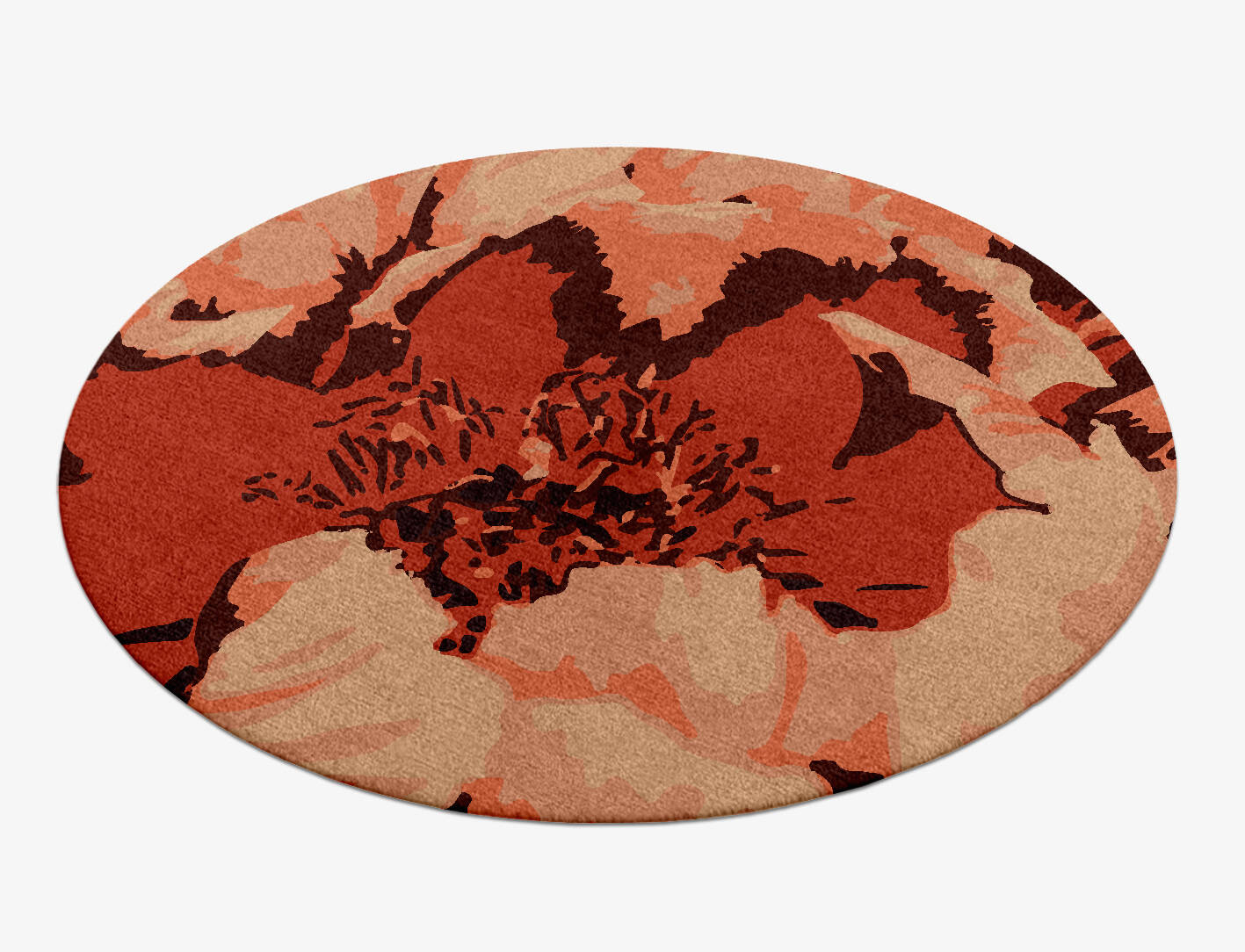 Moiety Floral Round Hand Knotted Tibetan Wool Custom Rug by Rug Artisan