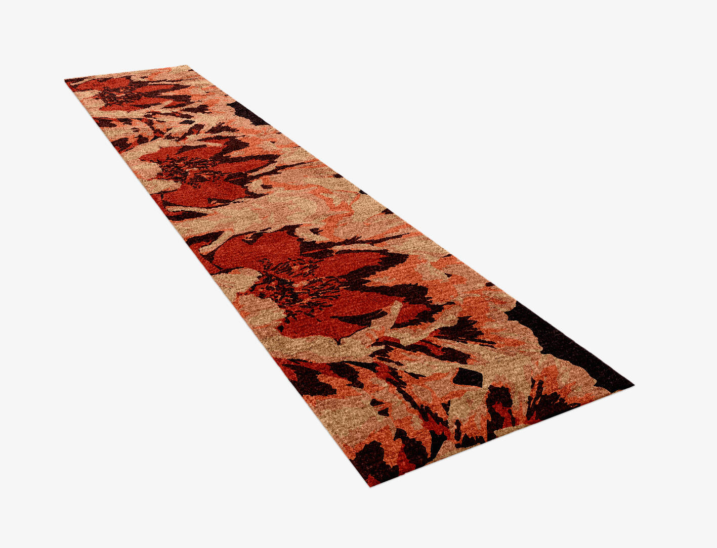Moiety Floral Runner Hand Knotted Bamboo Silk Custom Rug by Rug Artisan