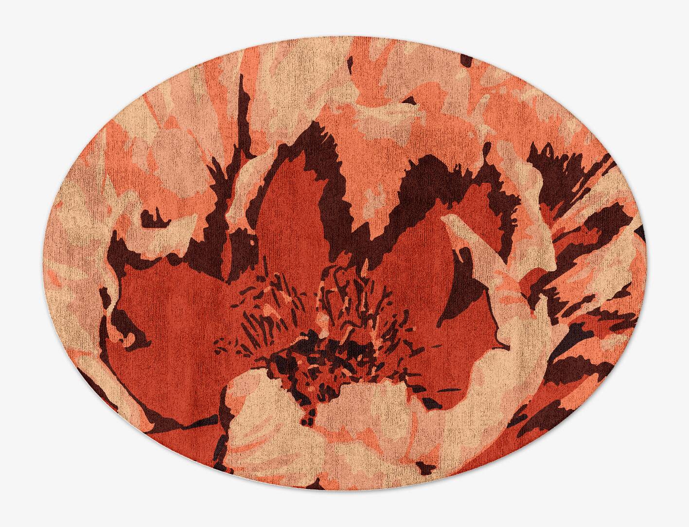 Moiety Floral Oval Hand Tufted Bamboo Silk Custom Rug by Rug Artisan