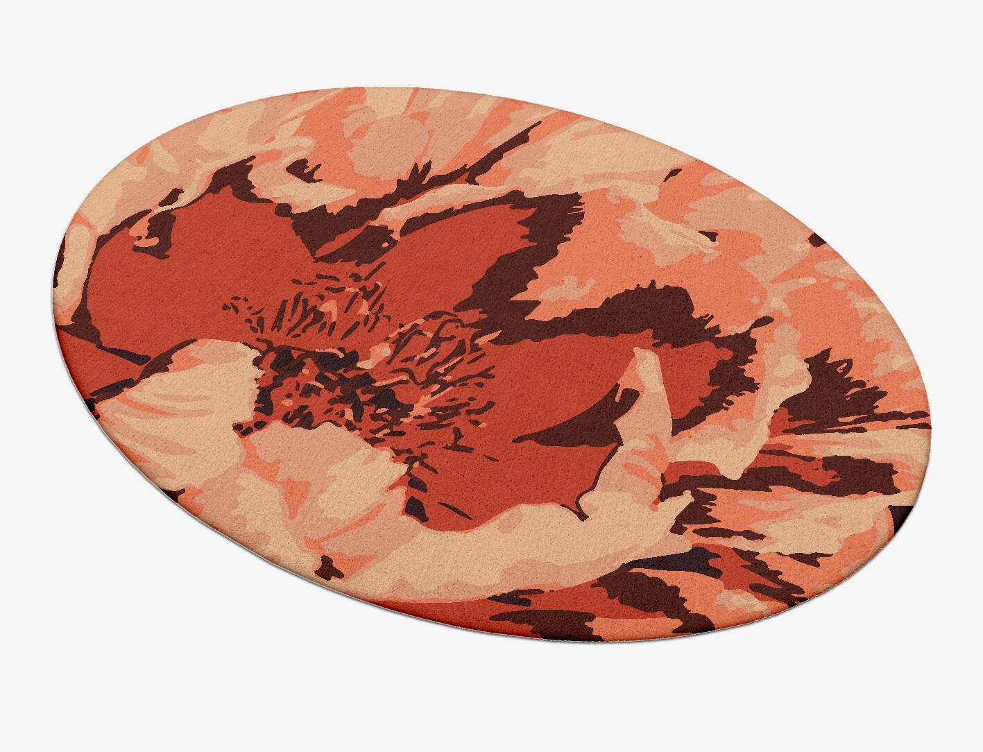 Moiety Floral Oval Hand Tufted Pure Wool Custom Rug by Rug Artisan