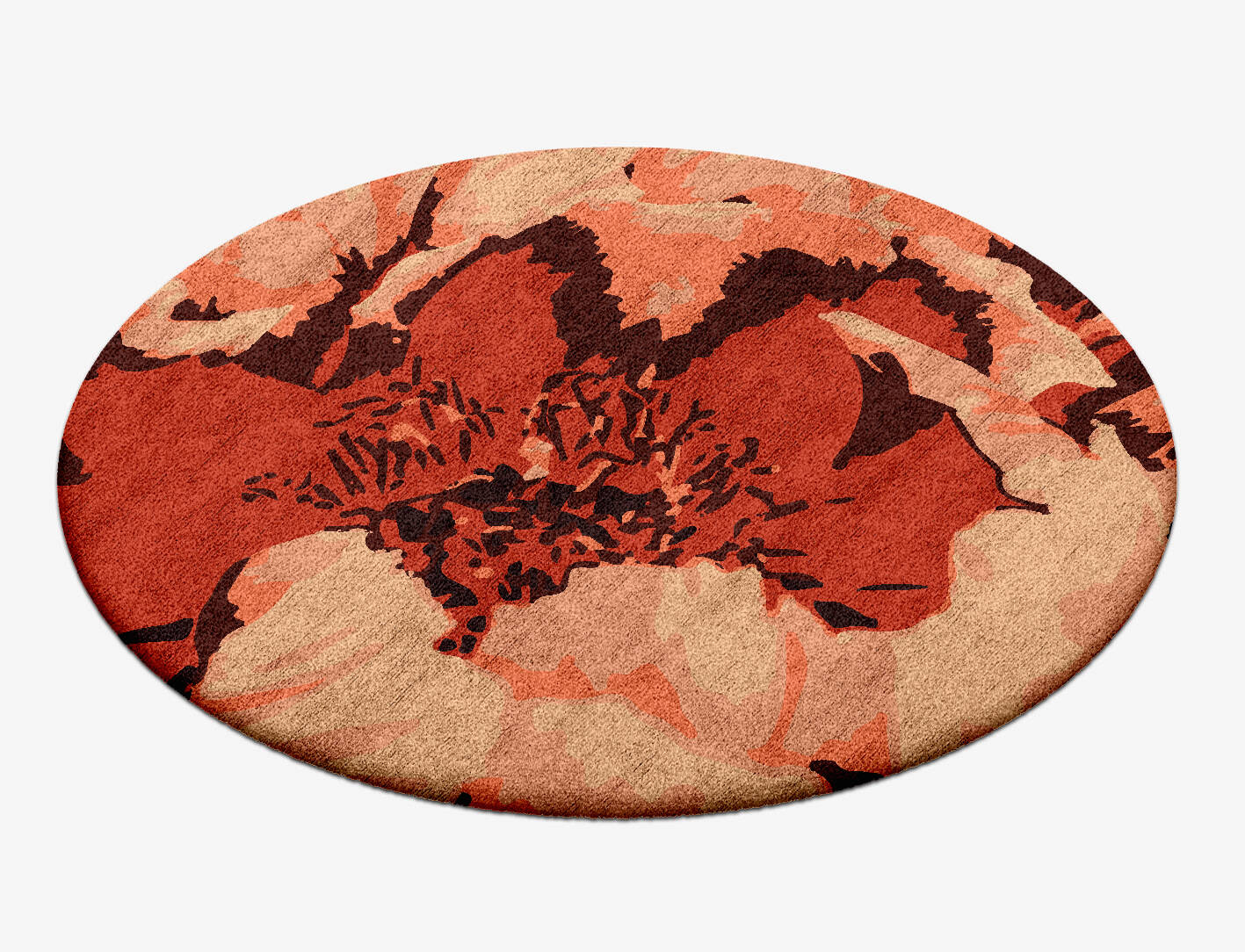 Moiety Floral Round Hand Tufted Bamboo Silk Custom Rug by Rug Artisan