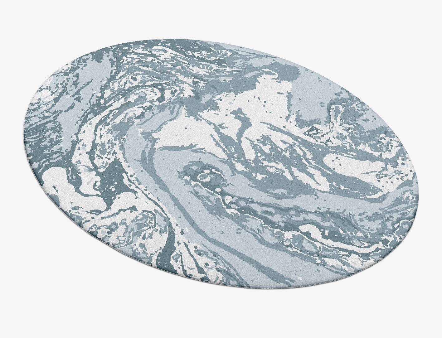 Molten Surface Art Oval Hand Tufted Pure Wool Custom Rug by Rug Artisan