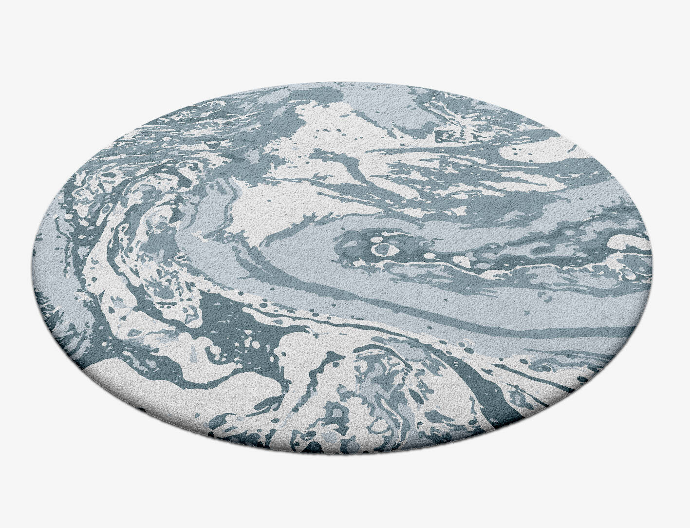 Molten Surface Art Round Hand Tufted Pure Wool Custom Rug by Rug Artisan