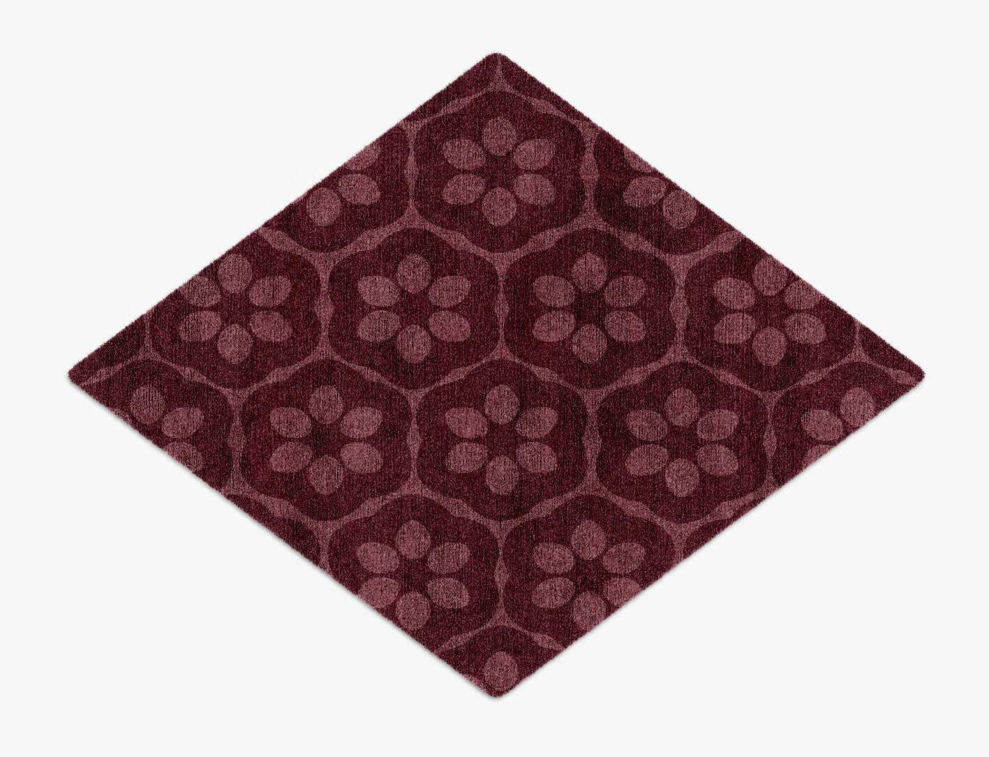 Monet Geometric Diamond Hand Knotted Bamboo Silk Custom Rug by Rug Artisan
