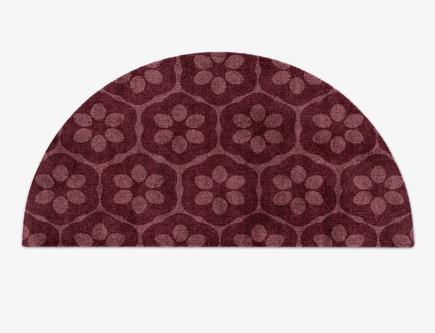 Monet Geometric Halfmoon Hand Knotted Bamboo Silk Custom Rug by Rug Artisan