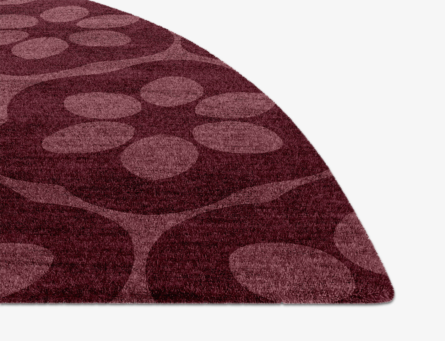 Monet Geometric Halfmoon Hand Knotted Bamboo Silk Custom Rug by Rug Artisan