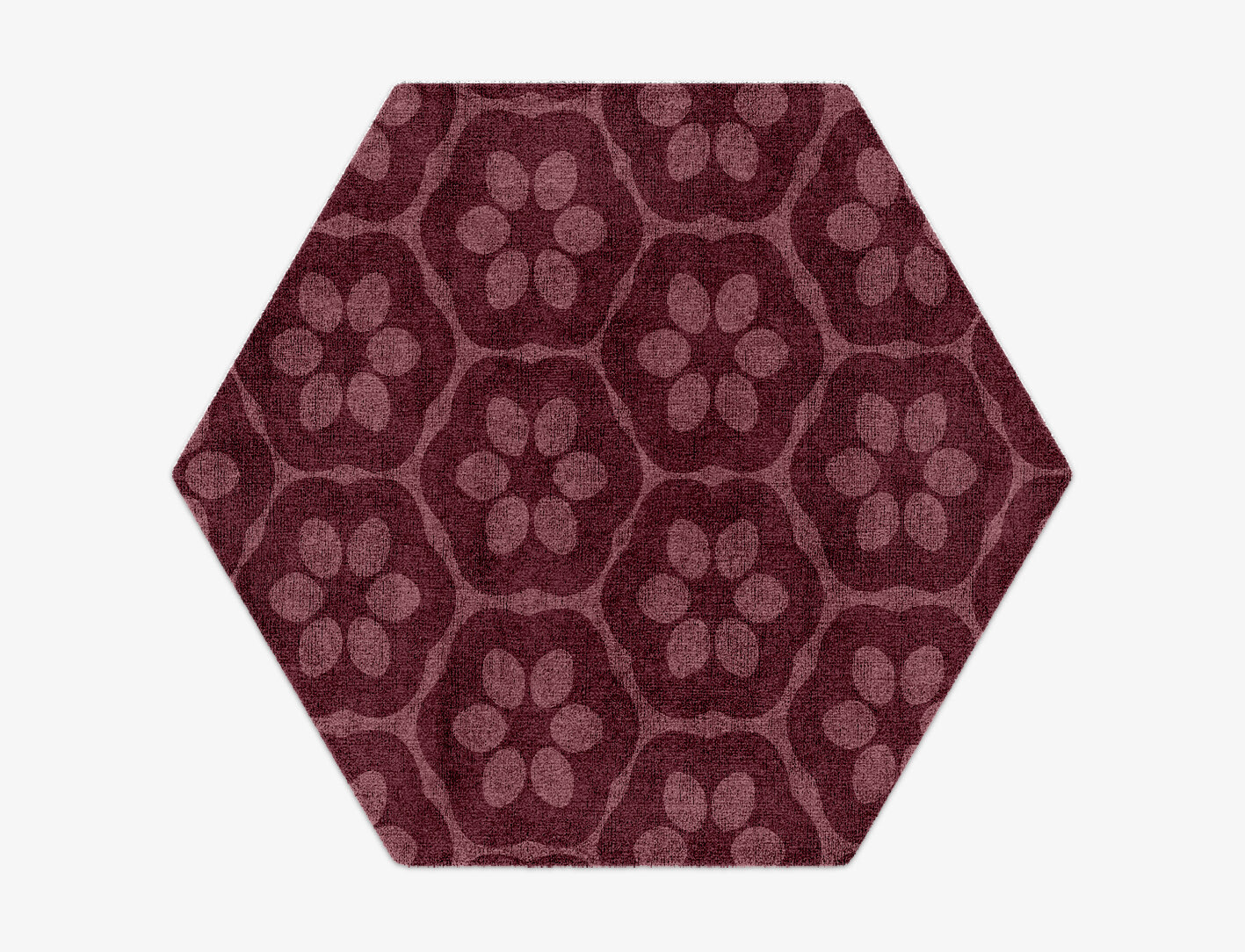 Monet Geometric Hexagon Hand Knotted Bamboo Silk Custom Rug by Rug Artisan