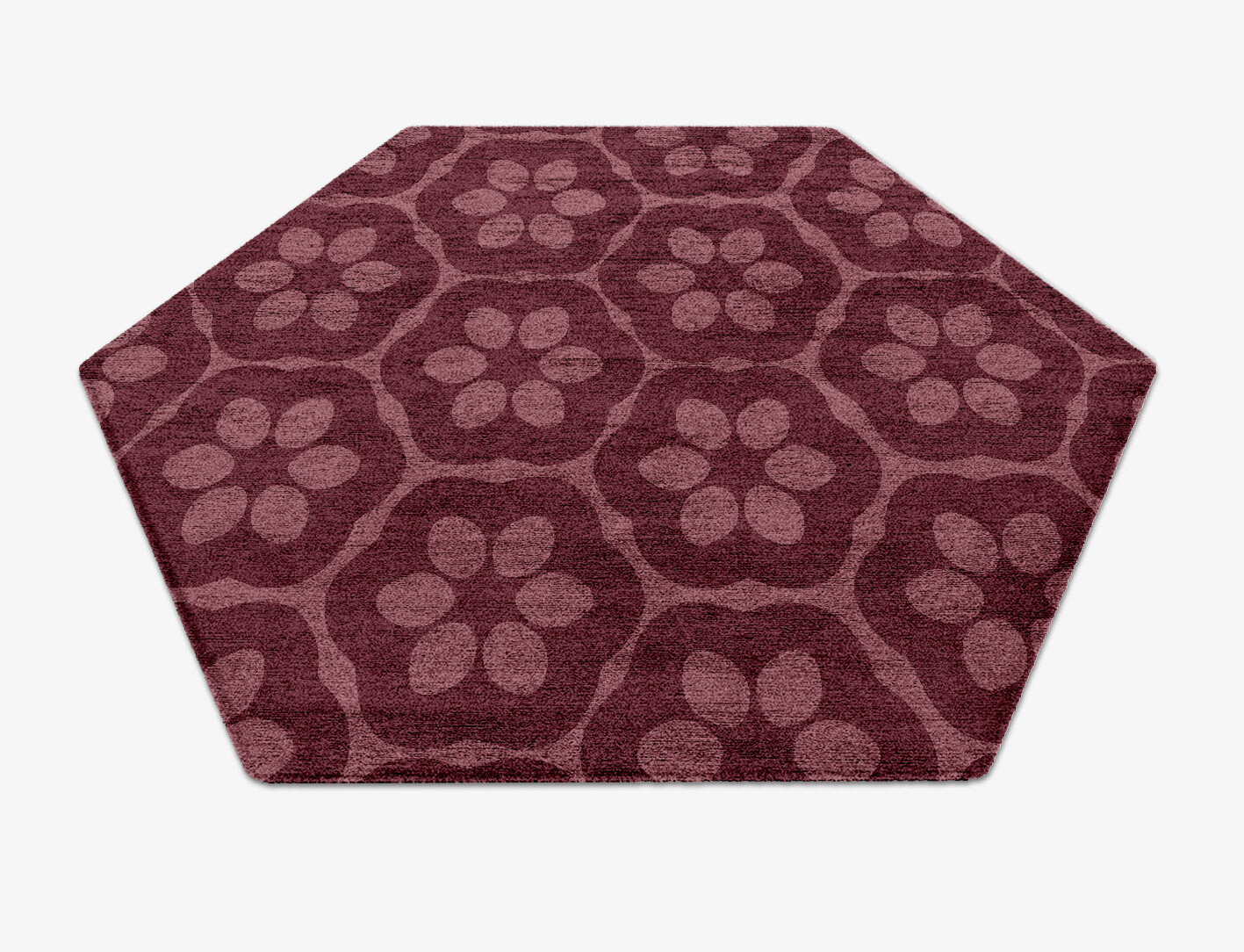 Monet Geometric Hexagon Hand Knotted Bamboo Silk Custom Rug by Rug Artisan