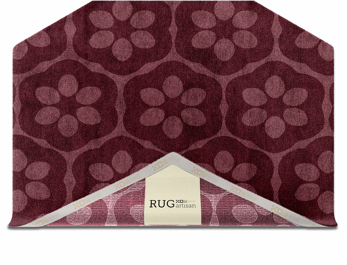 Monet Geometric Hexagon Hand Knotted Bamboo Silk Custom Rug by Rug Artisan