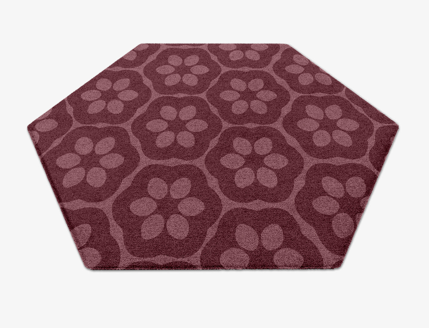 Monet Geometric Hexagon Hand Knotted Tibetan Wool Custom Rug by Rug Artisan