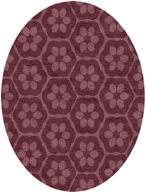 Monet Modern Geometrics Oval Hand Knotted Tibetan Wool Custom Rug by Rug Artisan