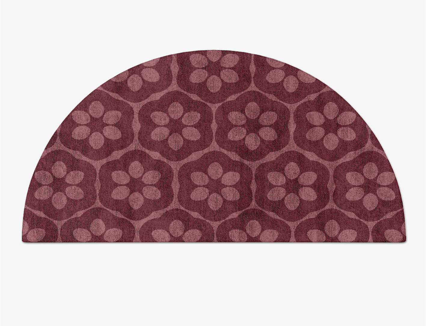 Monet Geometric Halfmoon Hand Tufted Bamboo Silk Custom Rug by Rug Artisan