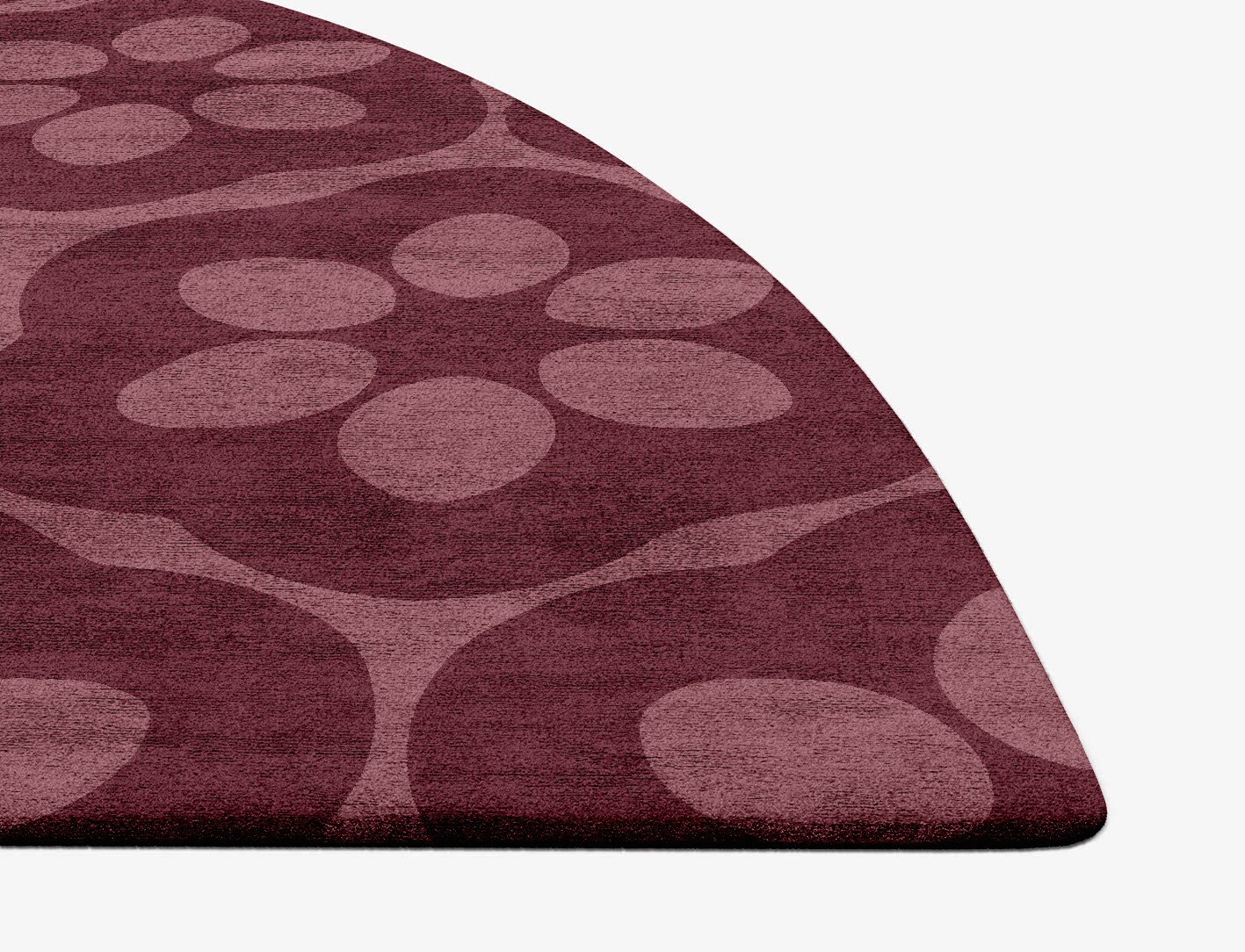 Monet Geometric Halfmoon Hand Tufted Bamboo Silk Custom Rug by Rug Artisan