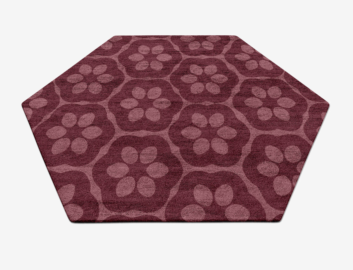 Monet Geometric Hexagon Hand Tufted Bamboo Silk Custom Rug by Rug Artisan