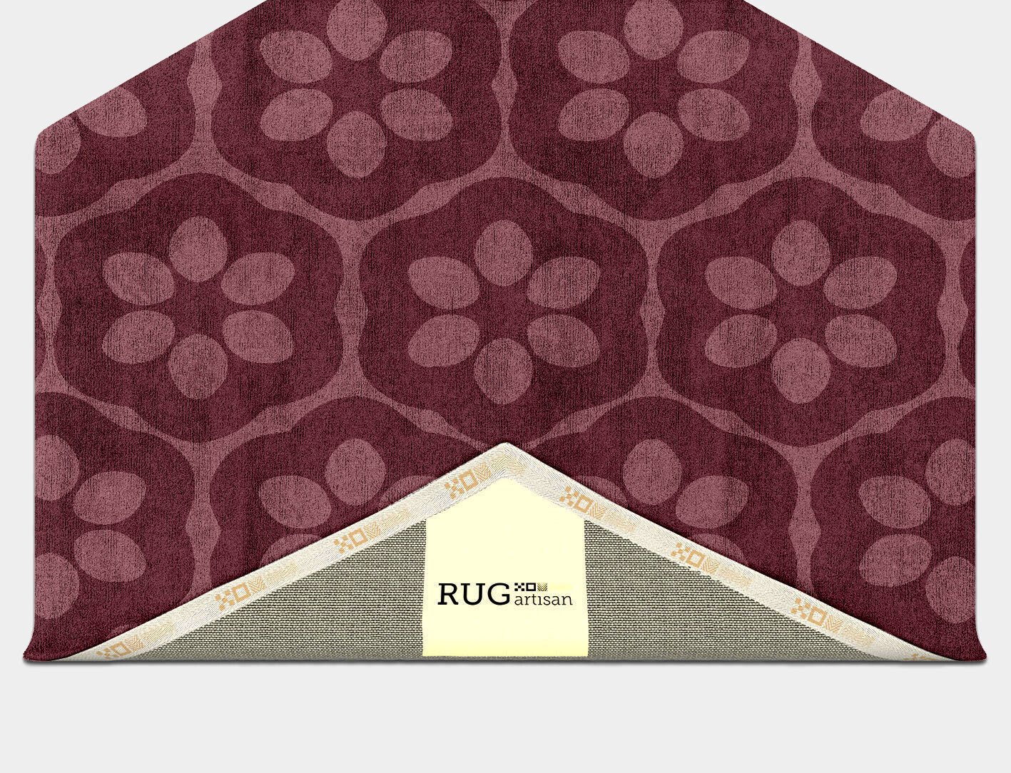 Monet Geometric Hexagon Hand Tufted Bamboo Silk Custom Rug by Rug Artisan