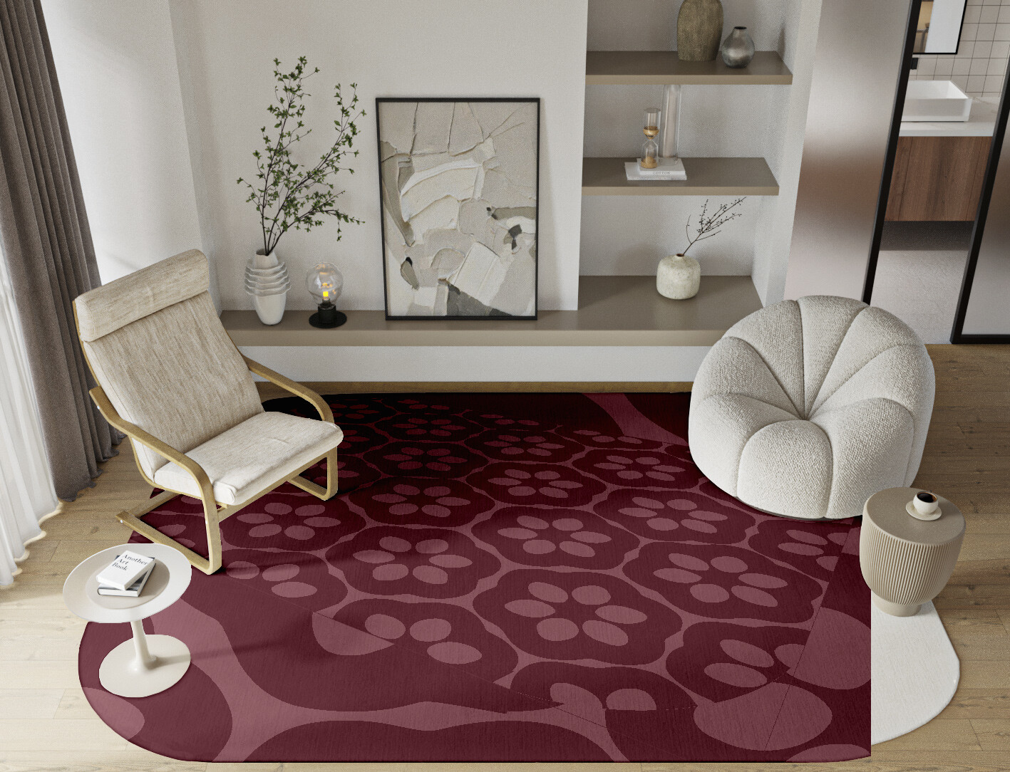 Monet Geometric Oblong Hand Tufted Pure Wool Custom Rug by Rug Artisan