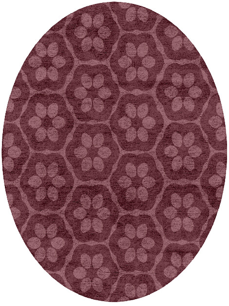Monet Modern Geometrics Oval Hand Tufted Bamboo Silk Custom Rug by Rug Artisan