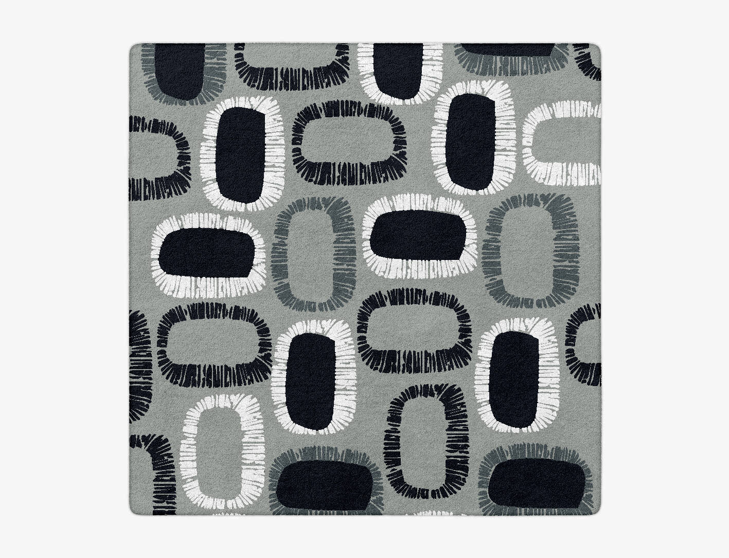 Mono Blocks Monochrome Square Hand Tufted Pure Wool Custom Rug by Rug Artisan