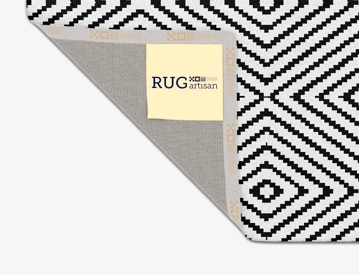Mono Reruns Monochrome Square Hand Tufted Pure Wool Custom Rug by Rug Artisan