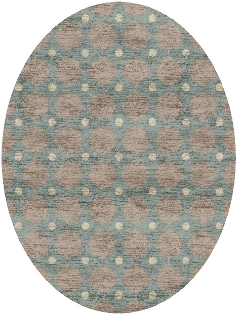 Montage Blue Royal Oval Hand Knotted Bamboo Silk Custom Rug by Rug Artisan