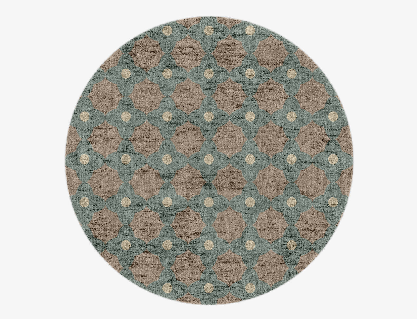 Montage Blue Royal Round Hand Knotted Bamboo Silk Custom Rug by Rug Artisan