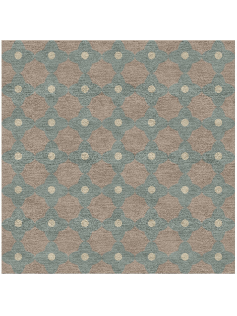 Montage Blue Royal Square Hand Knotted Tibetan Wool Custom Rug by Rug Artisan