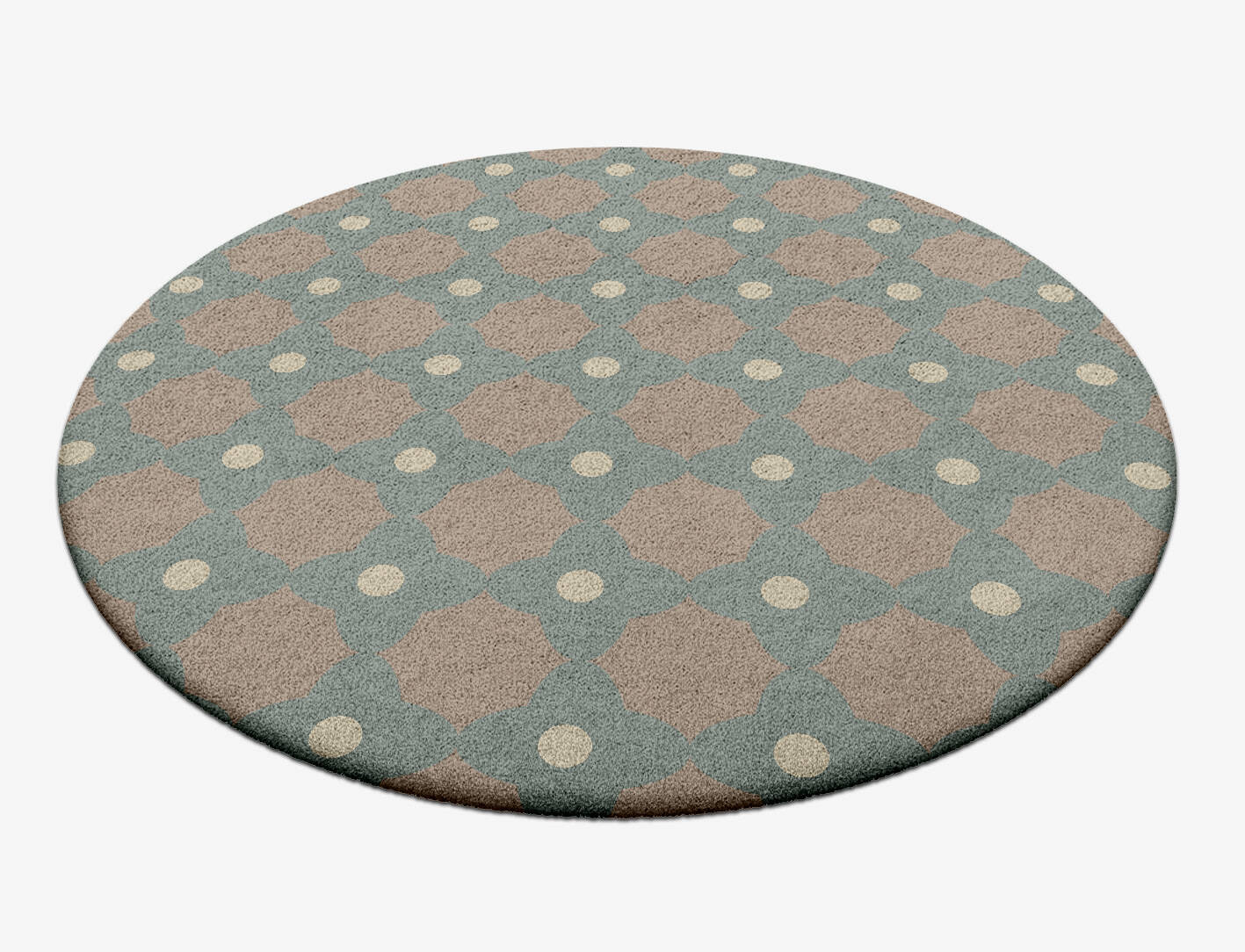 Montage Blue Royal Round Hand Tufted Pure Wool Custom Rug by Rug Artisan