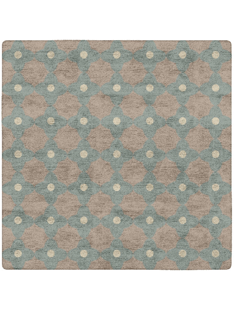 Montage Blue Royal Square Hand Tufted Bamboo Silk Custom Rug by Rug Artisan