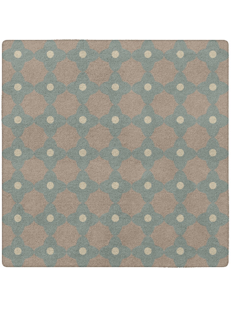 Montage Blue Royal Square Hand Tufted Pure Wool Custom Rug by Rug Artisan