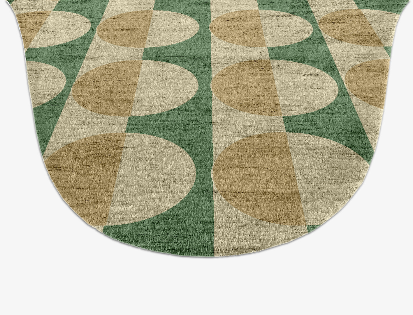 Moonbow Geometric Drop Hand Knotted Bamboo Silk Custom Rug by Rug Artisan