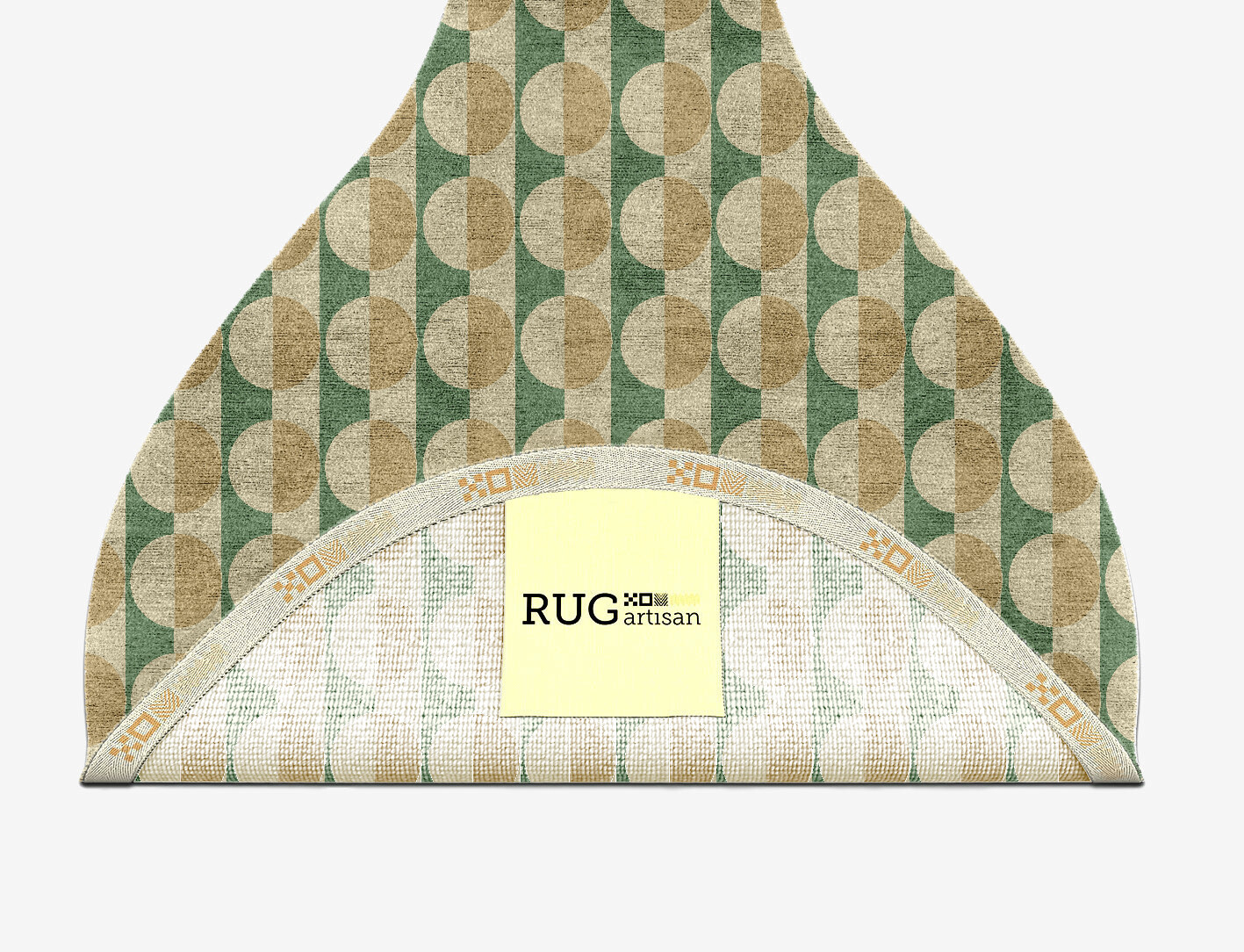 Moonbow Geometric Drop Hand Knotted Bamboo Silk Custom Rug by Rug Artisan