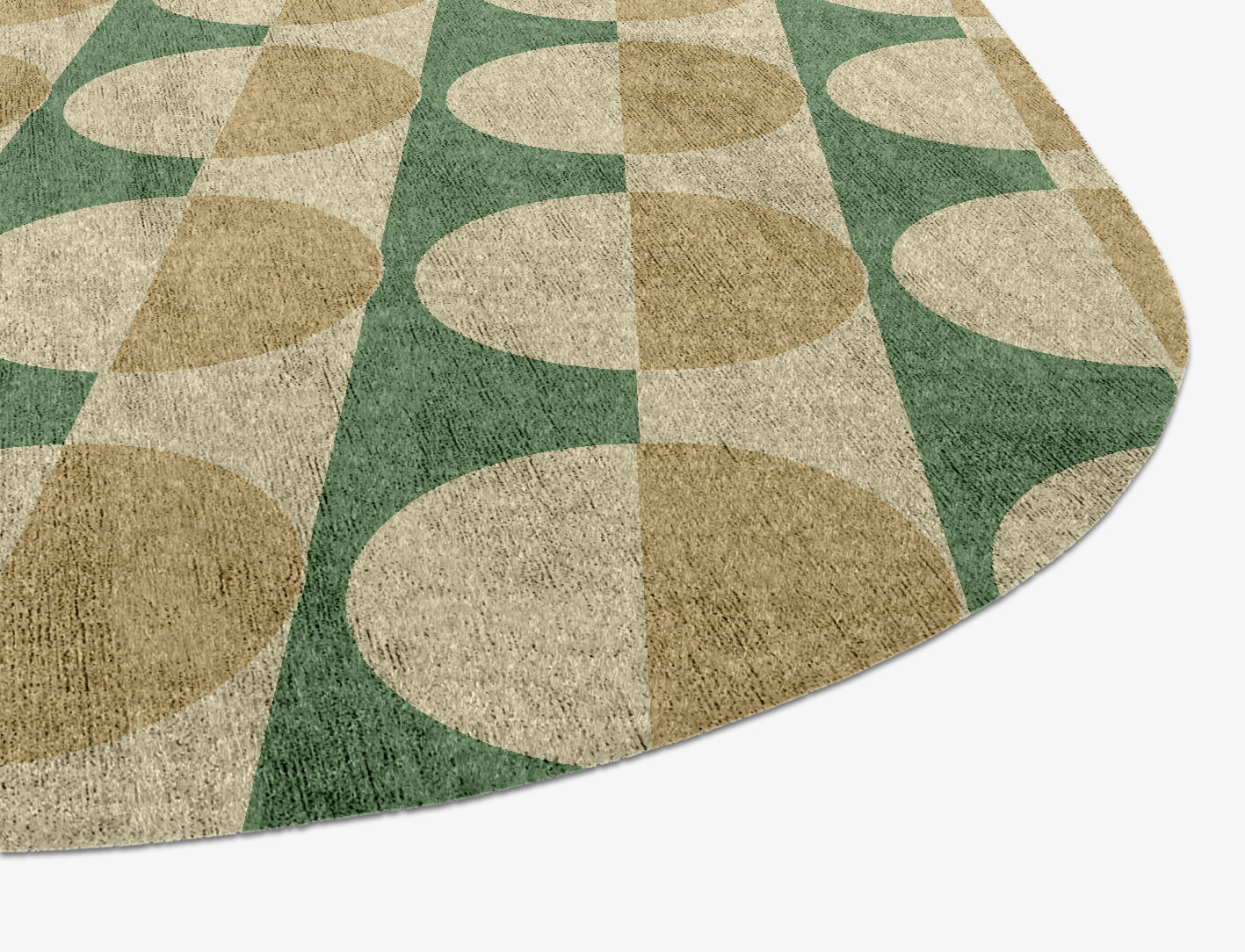 Moonbow Geometric Eight Hand Knotted Bamboo Silk Custom Rug by Rug Artisan