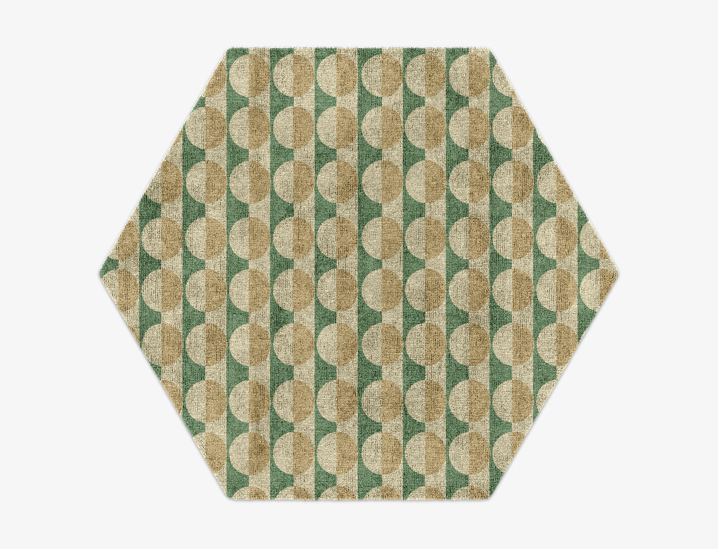 Moonbow Geometric Hexagon Hand Knotted Bamboo Silk Custom Rug by Rug Artisan
