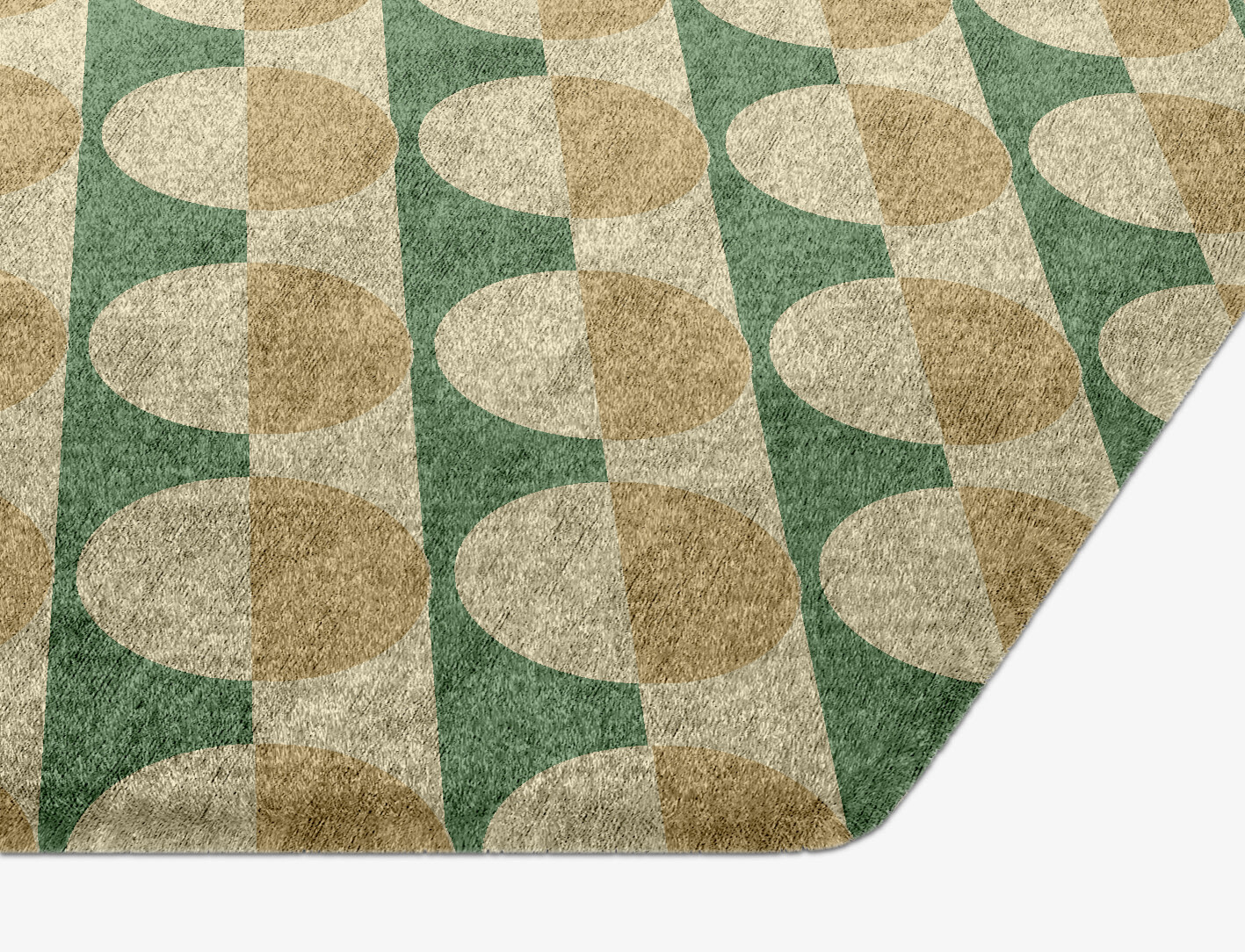 Moonbow Geometric Hexagon Hand Knotted Bamboo Silk Custom Rug by Rug Artisan