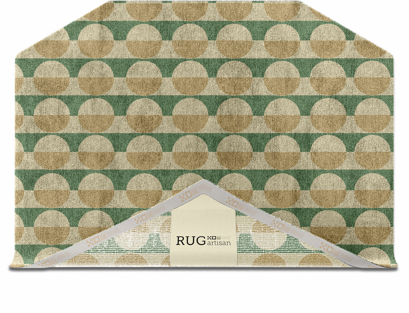 Moonbow Geometric Hexagon Hand Knotted Bamboo Silk Custom Rug by Rug Artisan