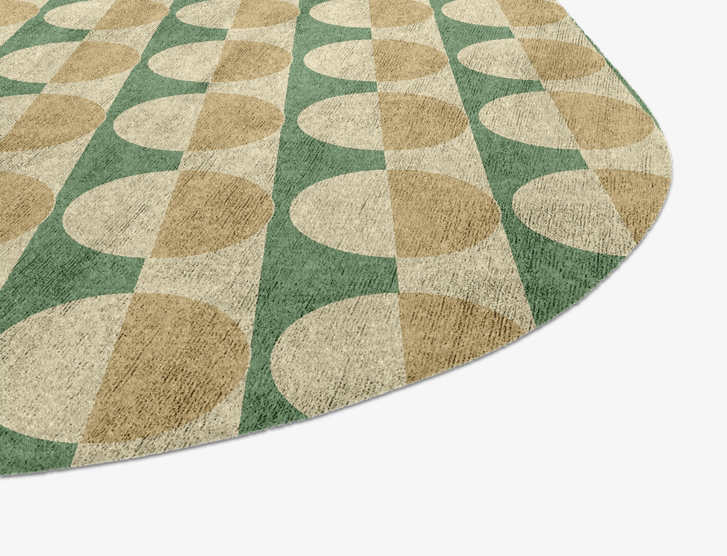 Moonbow Geometric Oblong Hand Knotted Bamboo Silk Custom Rug by Rug Artisan