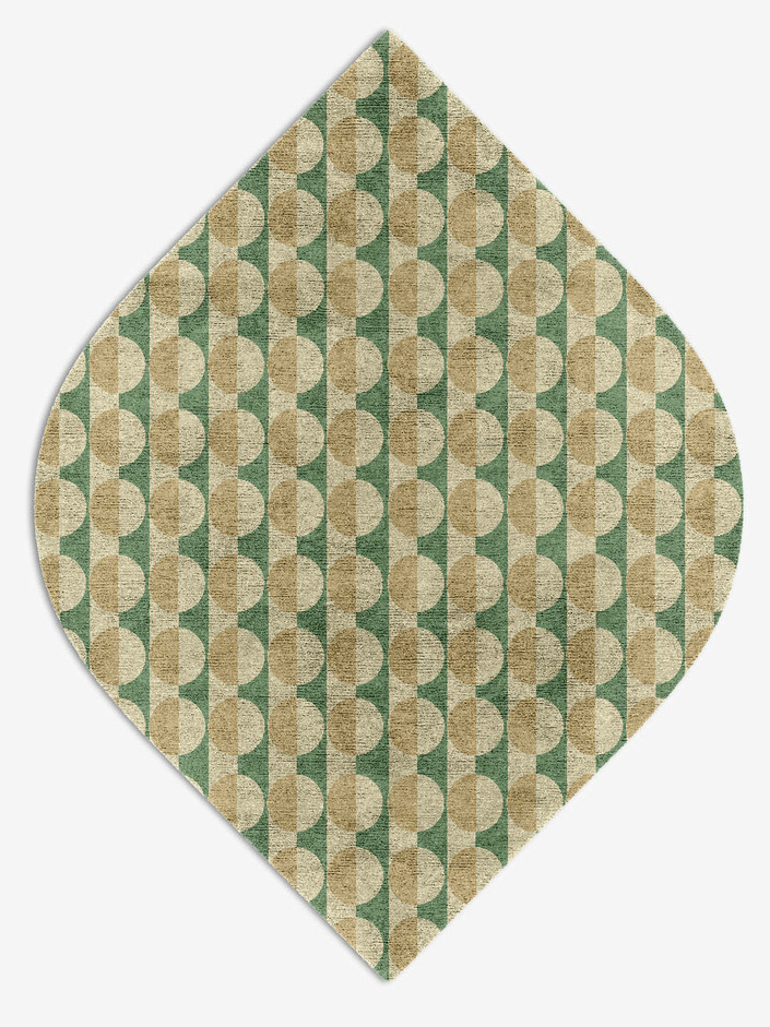 Moonbow Geometric Ogee Hand Knotted Bamboo Silk Custom Rug by Rug Artisan