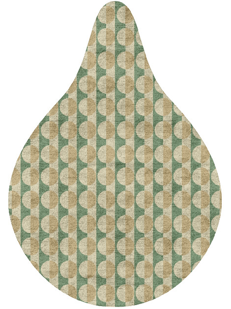 Moonbow Geometric Drop Hand Tufted Bamboo Silk Custom Rug by Rug Artisan