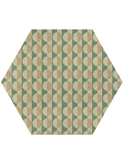 Moonbow Geometric Hexagon Hand Tufted Pure Wool Custom Rug by Rug Artisan