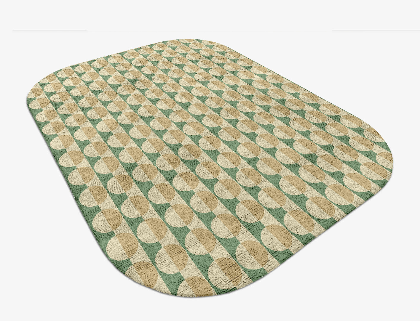 Moonbow Geometric Oblong Hand Tufted Bamboo Silk Custom Rug by Rug Artisan