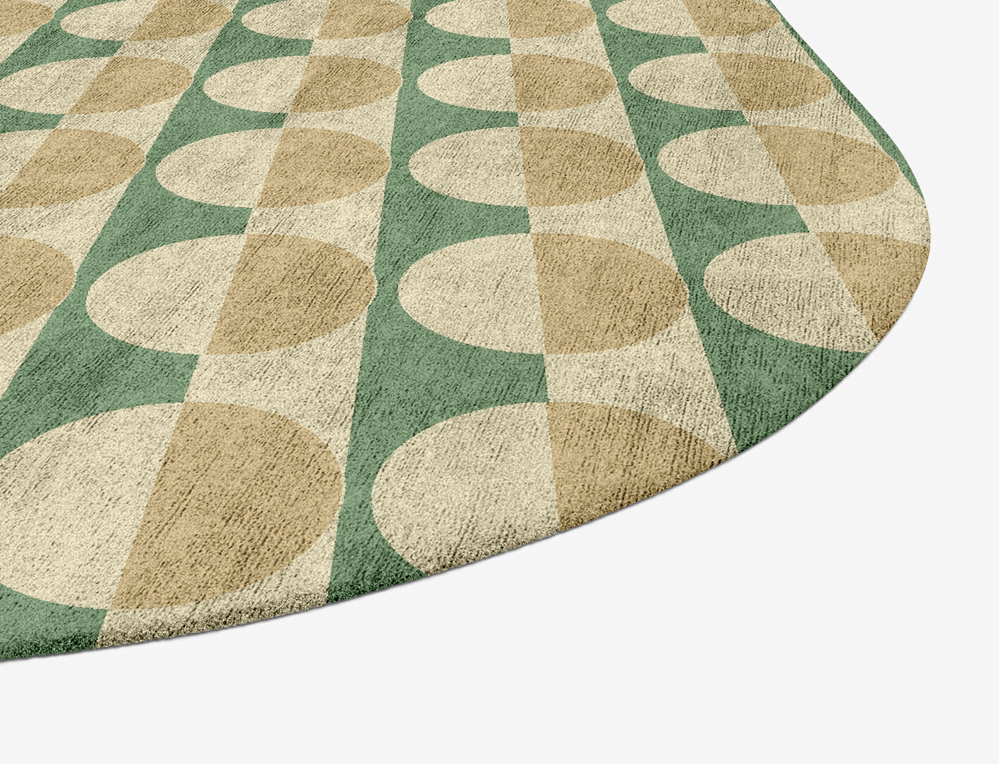Moonbow Geometric Oblong Hand Tufted Bamboo Silk Custom Rug by Rug Artisan