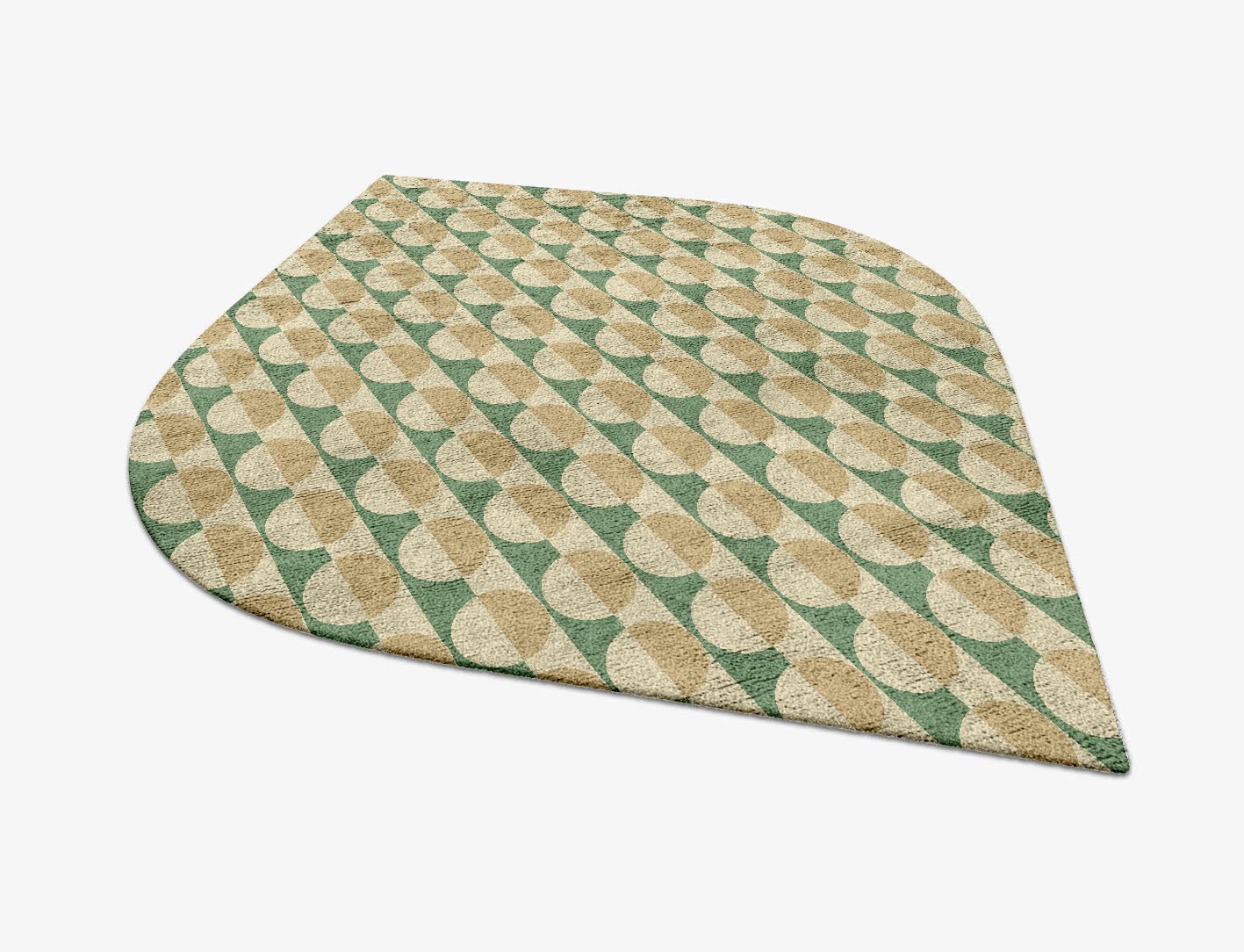 Moonbow Geometric Ogee Hand Tufted Bamboo Silk Custom Rug by Rug Artisan