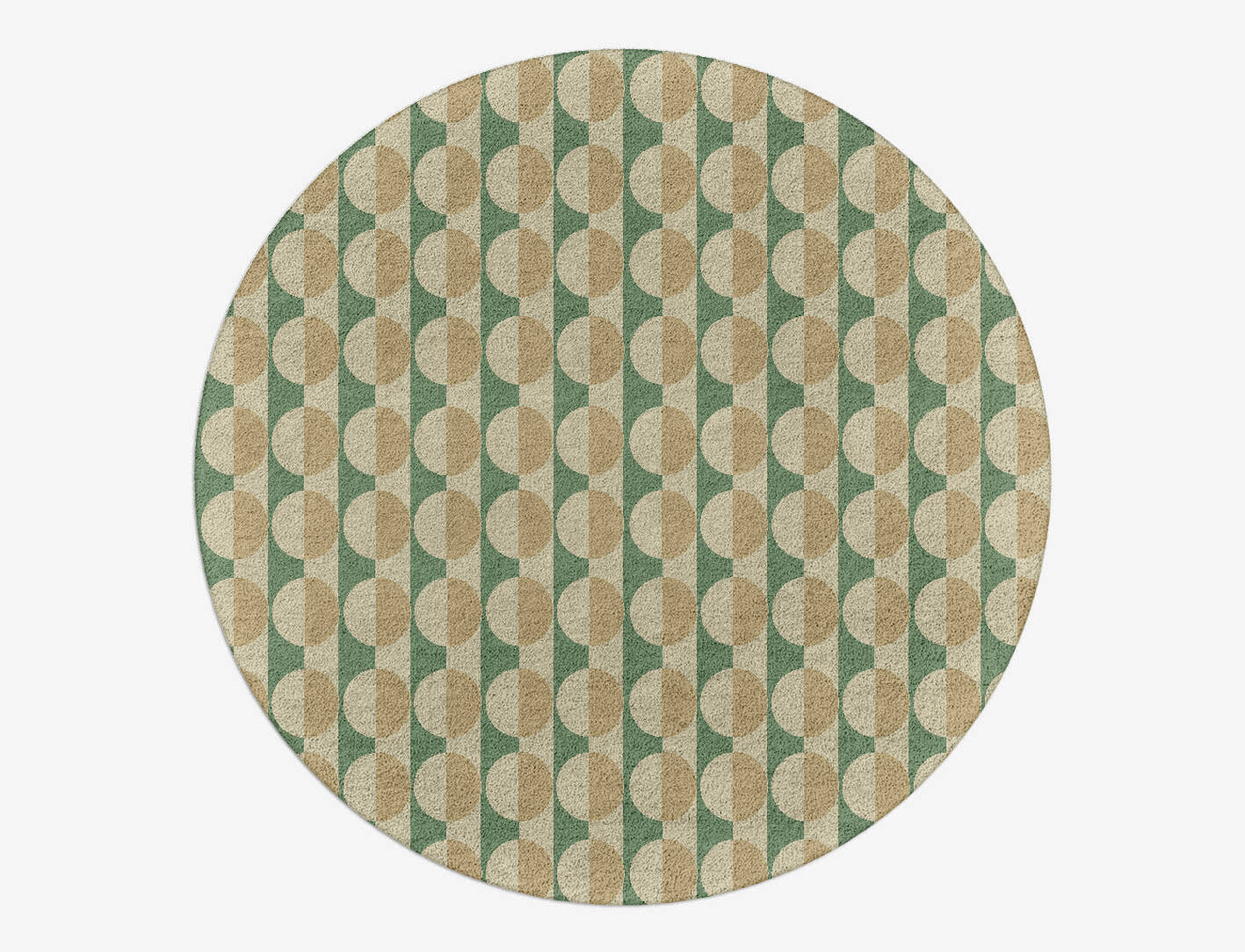 Moonbow Geometric Round Hand Tufted Pure Wool Custom Rug by Rug Artisan