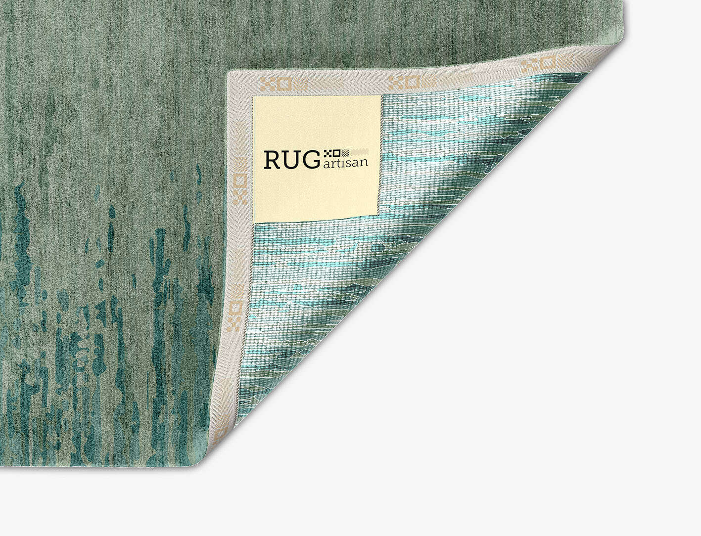 Moonshine Gradation Arch Hand Knotted Bamboo Silk Custom Rug by Rug Artisan