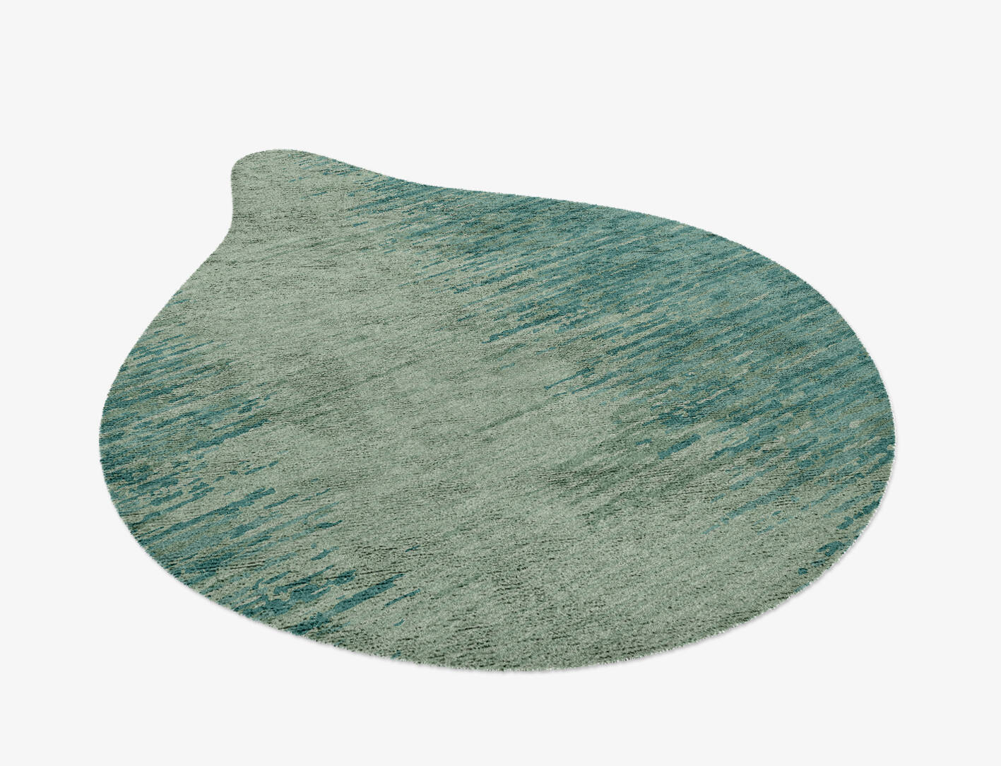 Moonshine Gradation Drop Hand Knotted Bamboo Silk Custom Rug by Rug Artisan