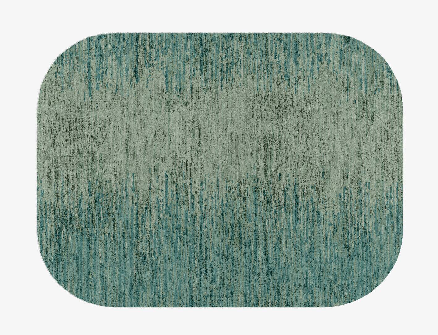 Moonshine Gradation Oblong Hand Knotted Bamboo Silk Custom Rug by Rug Artisan