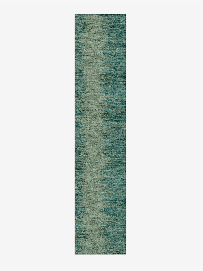 Moonshine Gradation Runner Hand Knotted Bamboo Silk Custom Rug by Rug Artisan