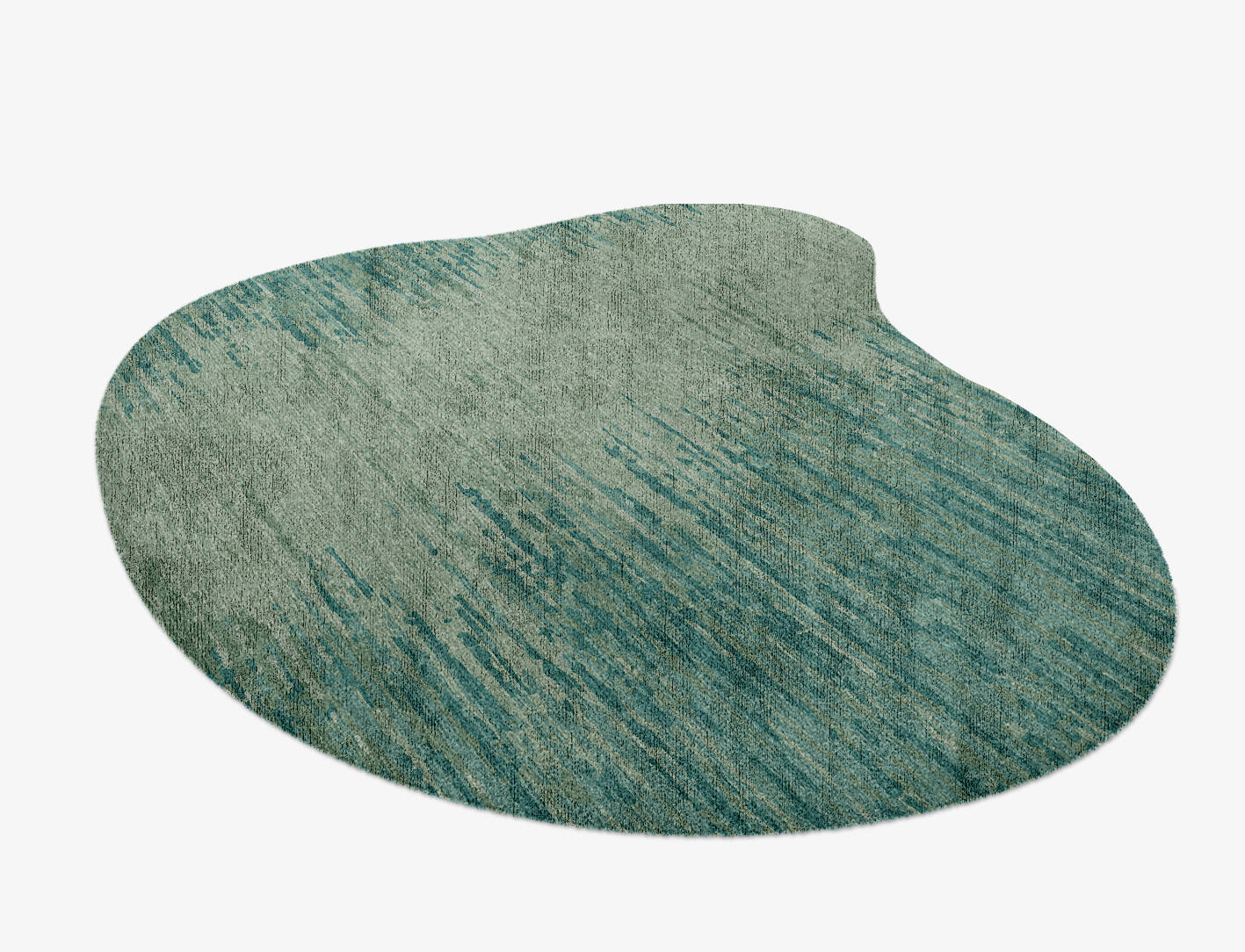 Moonshine Gradation Splash Hand Knotted Bamboo Silk Custom Rug by Rug Artisan